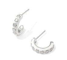 Load image into Gallery viewer, Kendra Scott Jane Silver Convertible Huggie Earring in White Enamel
