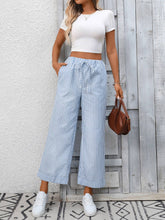 Load image into Gallery viewer, Sheila Striped Wide Leg Pant in Light Blue

