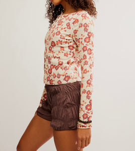 Tilly Long Sleeve Printed in Tea Combo
