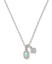 Load image into Gallery viewer, Kendra Scott Mini Elisa Dira Silver Necklace in Green Opal
