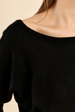 Load image into Gallery viewer, Slouchy Knit Sweater in Black
