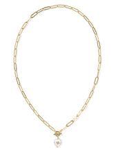Load image into Gallery viewer, Kendra Scott Sasha Heart Gold Pendant Necklace in Freshwater Cultured Pearl
