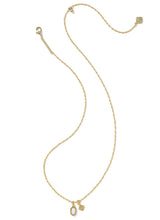 Load image into Gallery viewer, Kendra Scott Mini Elisa Dira Gold Necklace in Bright White Opal
