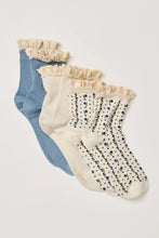 Load image into Gallery viewer, Ruffle Sock Pack in Turquoise Mix
