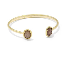 Load image into Gallery viewer, Kendra Scott Daphne Frame Gold Cuff Bracelet in Taupe Mother of Pearl
