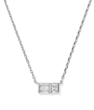 Load image into Gallery viewer, Kendra Scott Jamie Silver Pendant Necklace in White CZ
