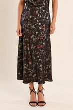 Load image into Gallery viewer, Fiona Midi Skirt in Black Floral Mix
