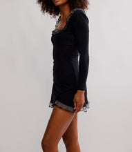 Load image into Gallery viewer, Lucette Mini Dress in Smoked Black Combo
