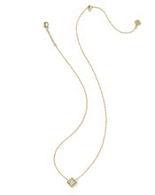 Load image into Gallery viewer, Mallory Crystal Gold Pendant Necklace in White CZ
