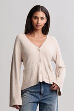 Load image into Gallery viewer, CozyChic Lite Wide Sleeve Button Front Cardigan in Stone
