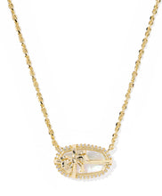 Load image into Gallery viewer, Kendra Scott Elisa Bow Gold Pendant Necklace in Ivory Illusion
