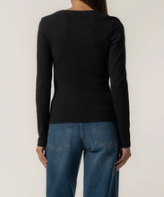 Load image into Gallery viewer, Sarah Rib Knit Top in Black
