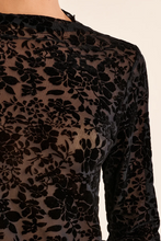 Load image into Gallery viewer, Sheer Floral Top in Black
