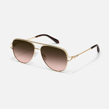 Load image into Gallery viewer, High Key Twist in Gold Frame / Brown Rose Lens
