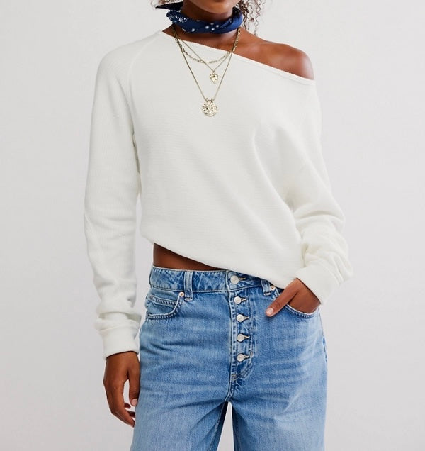 Jess Long Sleeve in Clean Ivory