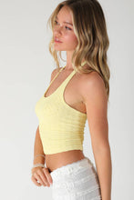 Load image into Gallery viewer, Floral Lace Halter Crop Top in Pale Banana

