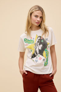 Janis Joplin Scrapbook Art BF Tee in Stone Vintage