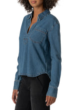 Load image into Gallery viewer, Iris Pullover Denim Top in Ease
