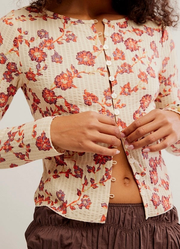 Tilly Long Sleeve Printed in Tea Combo