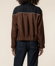 Load image into Gallery viewer, Luca Track Jacket in Black &amp; Brown
