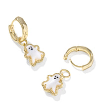 Load image into Gallery viewer, Kendra Scott Ghost Gold Huggie Earring in White Mother of Pearl
