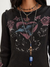 Load image into Gallery viewer, We The Free Lucky Locket Tee in Washed Black Combo
