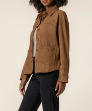 Load image into Gallery viewer, Ellie Faux Suede Jacket in Whiskey
