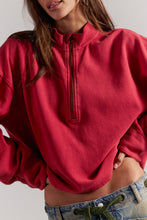 Load image into Gallery viewer, Celeste Quarterzip in Salsa
