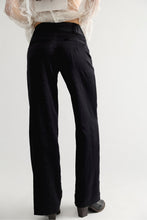 Load image into Gallery viewer, Time Flies Satin Trouser in Black

