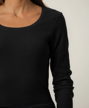 Load image into Gallery viewer, Sarah Rib Knit Top in Black
