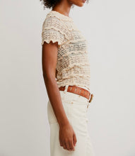 Load image into Gallery viewer, Angelina Lace Tee in Tea
