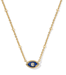 Kendra Scott Mini Eye Gold Short Pendant Necklace in Blue Magnesite
