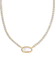 Load image into Gallery viewer, Kendra Scott Elisa Gold Tennis Necklace in Ivory Mother of Pearl
