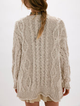 Load image into Gallery viewer, Opal Rollneck Knit Cardigan in Tea
