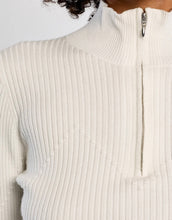 Load image into Gallery viewer, Judy Quarter-Zip Sweater in White

