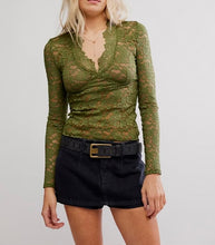 Load image into Gallery viewer, All Day Lace Long Sleeve in Terrarium

