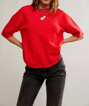 Load image into Gallery viewer, Margot Sweater Tee in Cherry Pop Melange

