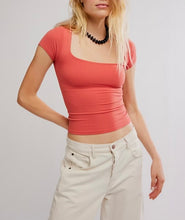 Load image into Gallery viewer, Clean Lines Baby Tee in Rose Sienna
