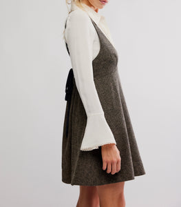 Cyd Mini Dress in Espresso Combo
