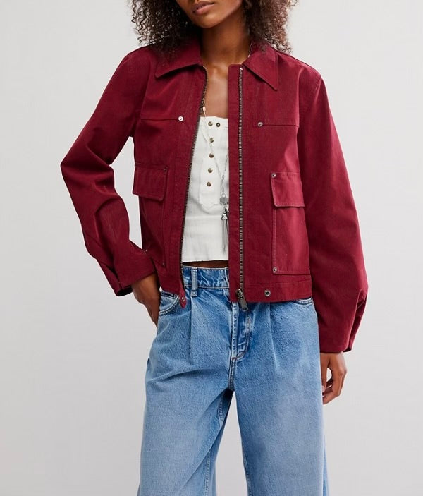 Blair Vegan Suede Jacket in Dionysus