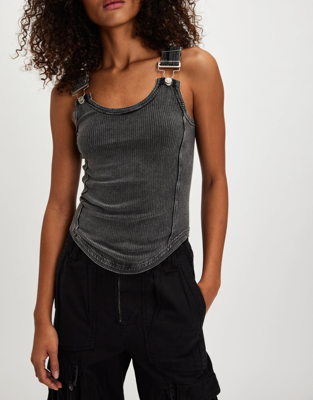 Jamie Buckle Tank in Black