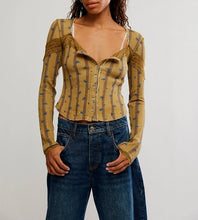Load image into Gallery viewer, Let’s Party Printed Cardi in Beehive Combo
