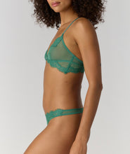 Load image into Gallery viewer, Fiona Mesh Front-Close Racerback Bralette in Frosty Spruce
