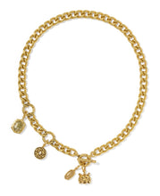 Load image into Gallery viewer, Raina Vintage Gold Charm Necklace in Multi Mix
