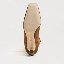 Load image into Gallery viewer, Perla Wide Calf Knee High Boot in Warm Nutmeg Suede
