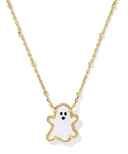 Load image into Gallery viewer, Kendra Scott Ghost Gold Short Pendant Necklace in White Mother of Pearl
