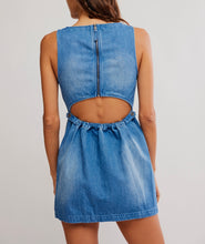 Load image into Gallery viewer, Atlas Denim Mini Dress in Blue Fade
