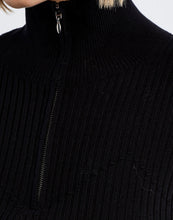 Load image into Gallery viewer, Judy Quarter-Zip Sweater in Black
