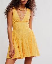 Load image into Gallery viewer, Can’t Help It Mini Dress in Golden Apricot Combo
