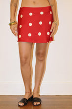 Load image into Gallery viewer, Polka Dot Mini Skirt in Cherry
